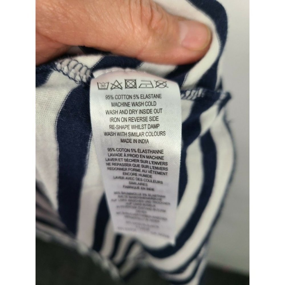 French Connection Striped Cap Sleeve Mini Dress 10 - Picture 8 of 8